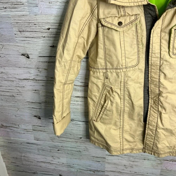 TOUGH Jeansmith  Heavy cream Field Coat jacket size medium - Picture 2 of 9